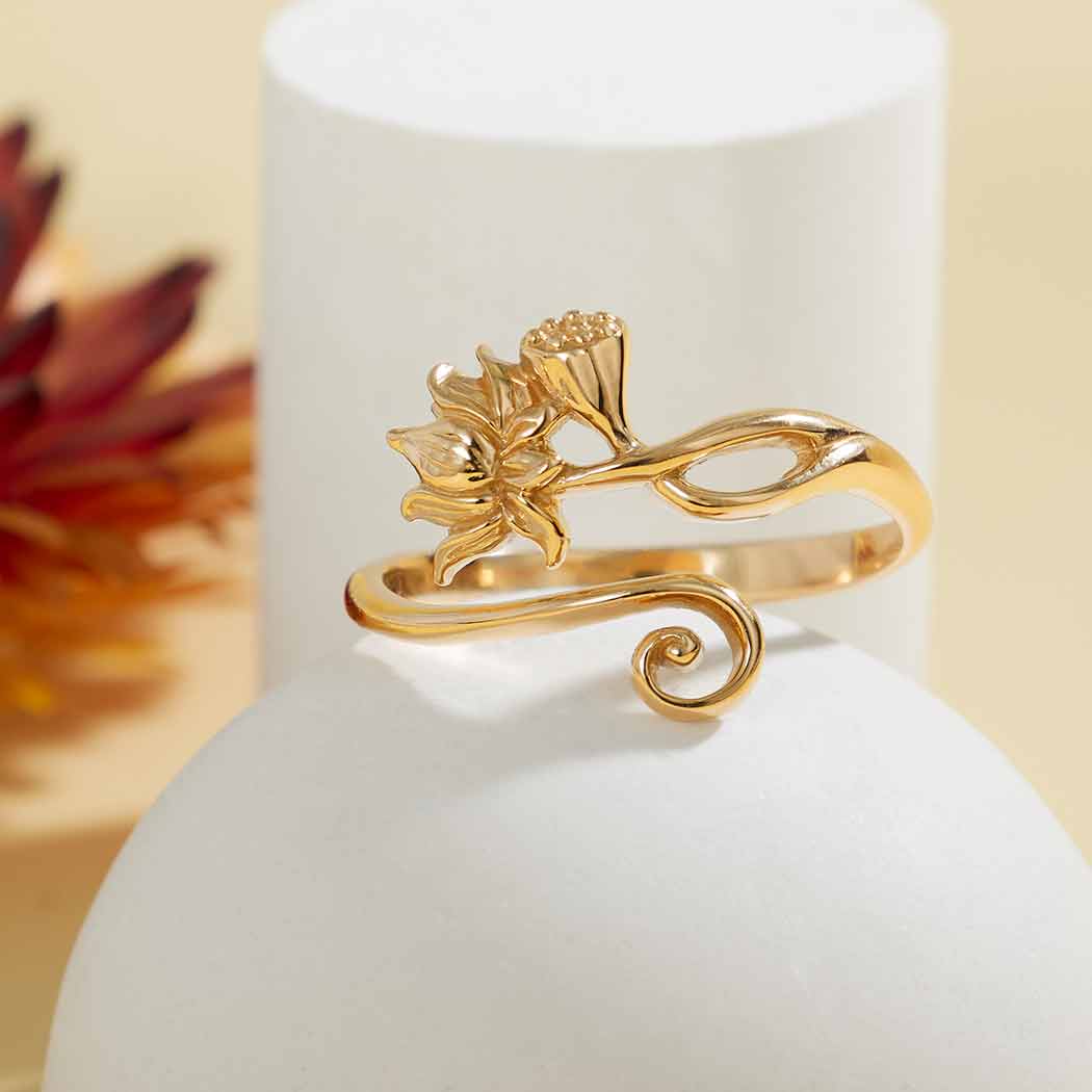 Golden Lotus Ring