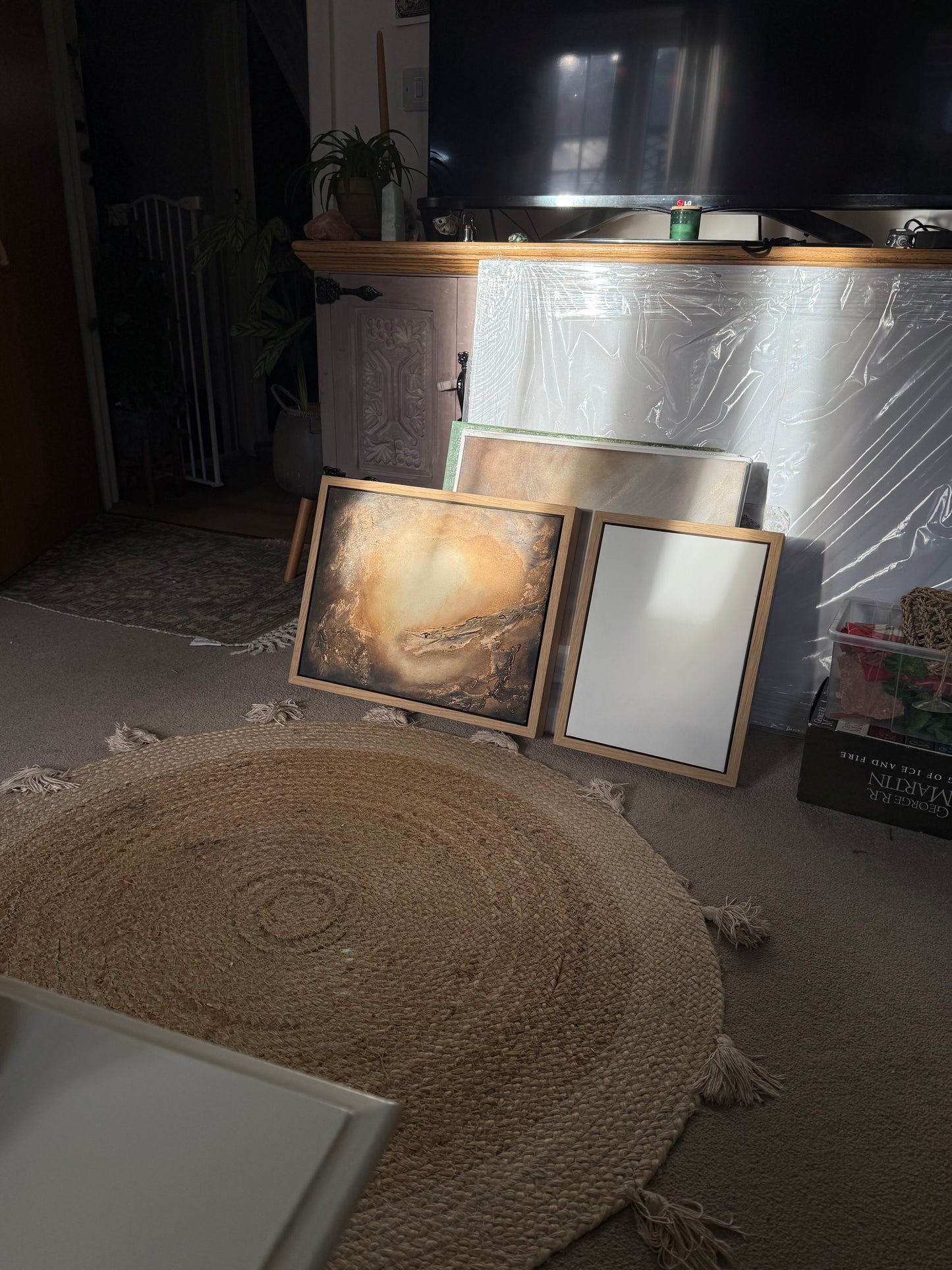 Cazimi - in the heart of the Sun. Original acrylic on framed canvas