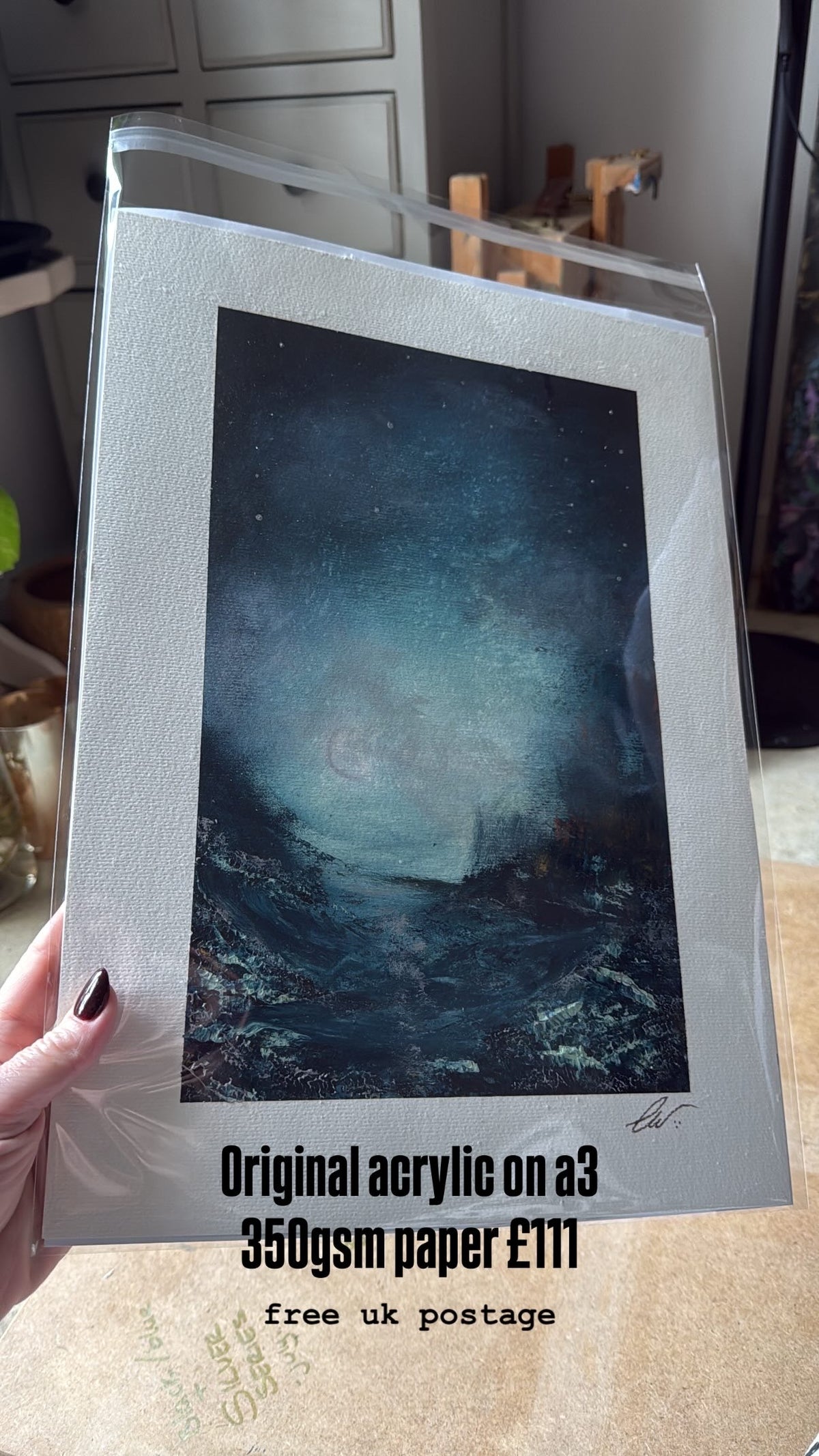 Twilight Illusion - Original acrylic on A3 paper