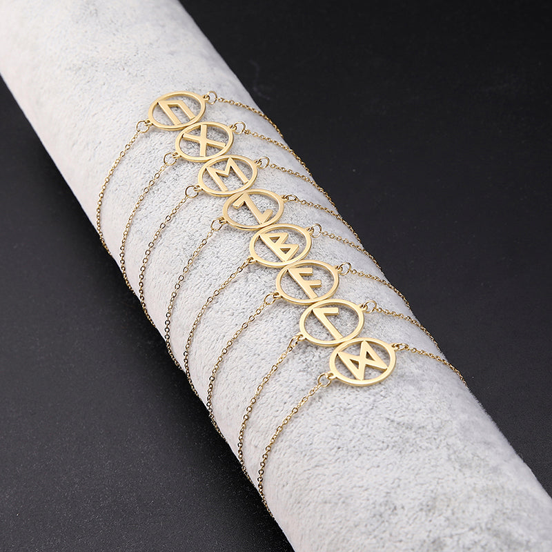 Gold Rune Intention Bracelet