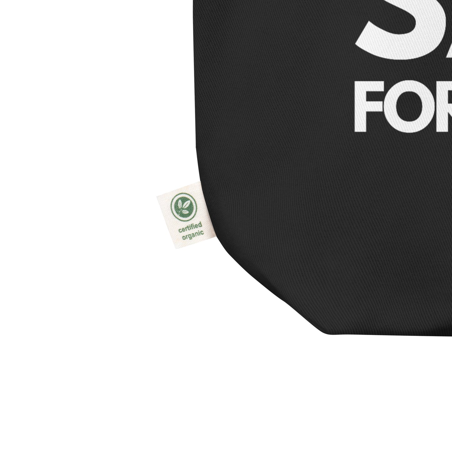Sassy Not Enough Sage Eco Black Tote Bag