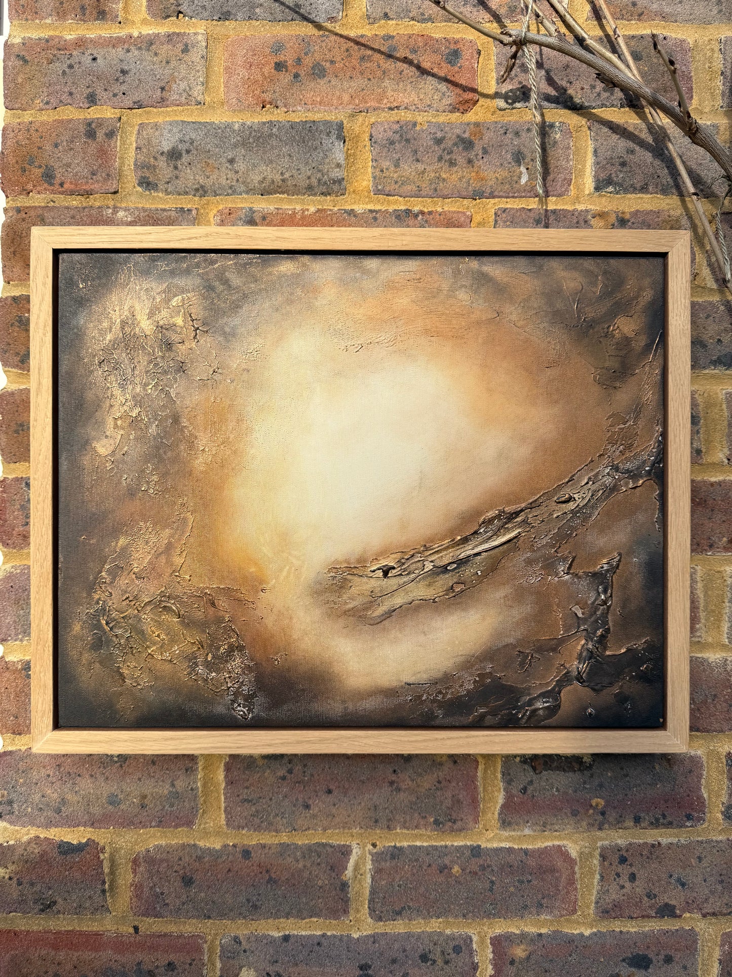 Cazimi - in the heart of the Sun. Original acrylic on framed canvas