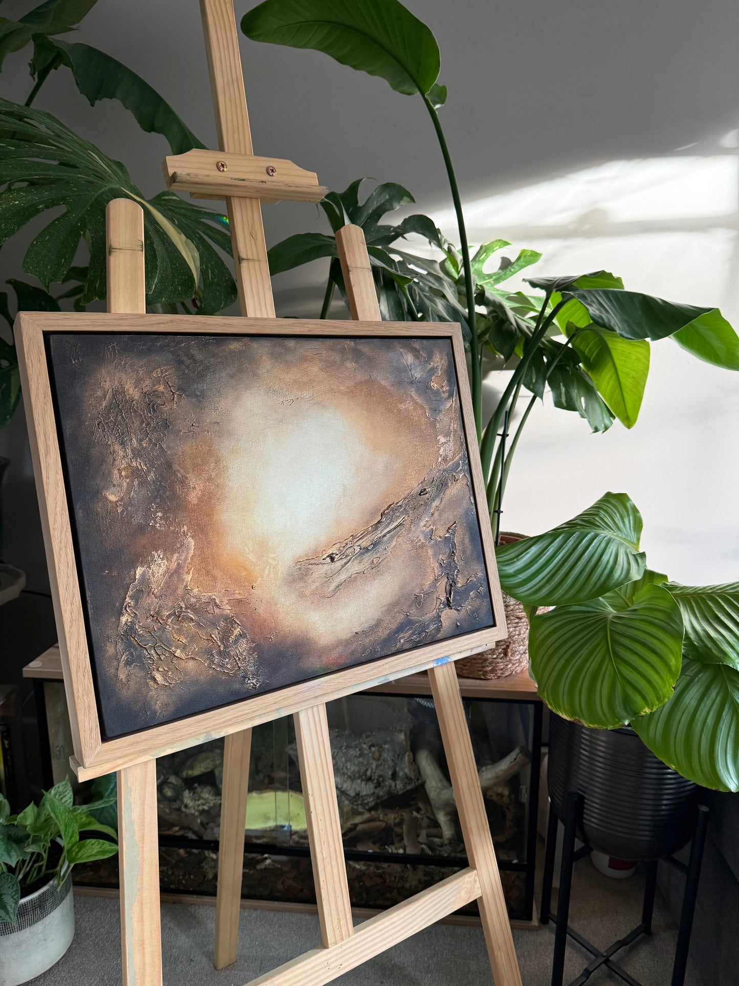 Cazimi - in the heart of the Sun. Original acrylic on framed canvas