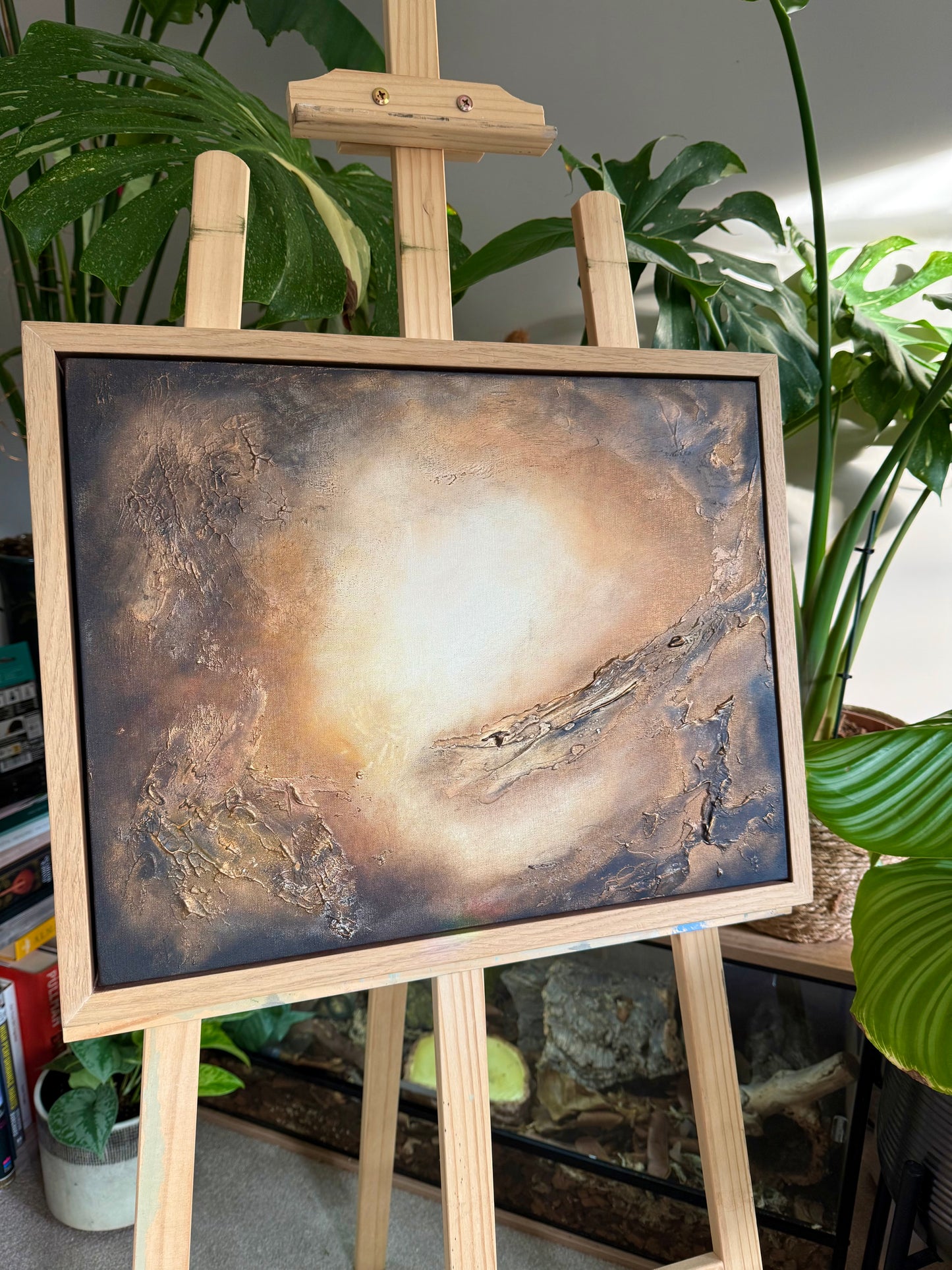 Cazimi - in the heart of the Sun. Original acrylic on framed canvas