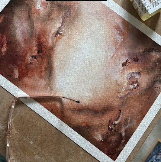 Inspired by Yew - Original Oil on A3 Paper