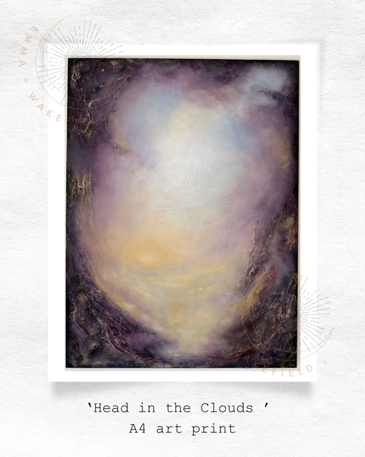 Head in the Clouds A4 Art Print