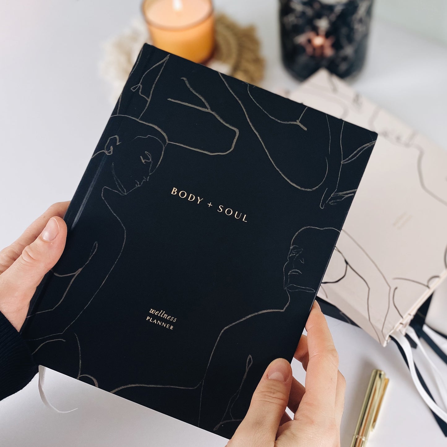 Body + Soul Wellness Journal in Eclipse + Gold Foil