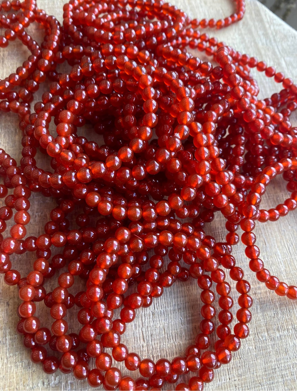 Carnelian Crystal Beaded Bracelet